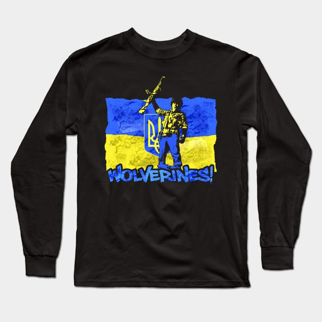 Ukraine Wolverines Long Sleeve T-Shirt by NerdShizzle